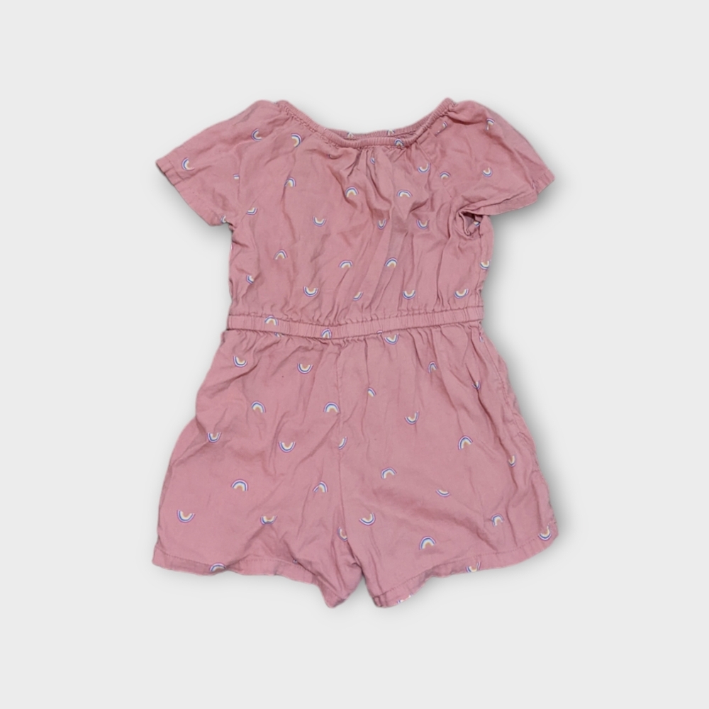 5T Old Navy Pink Shorts Rainbow Romper